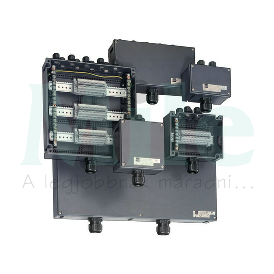 Rb kötődoboz üres TS-sínnel Ex e 170mm x 170mm x 91mm IP66 műanyag 8146/1051-3D-1TS35PE04 R.STAHL